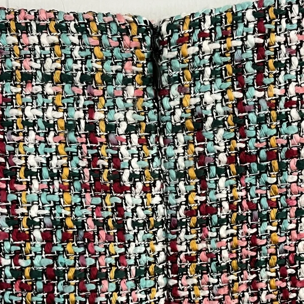 Loft Multi Color Tweed Mini Skirt Size 2P Fall Winter Preppy Academia Holiday